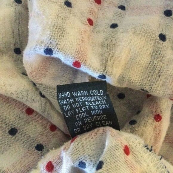 Love Stitch Red White & Blue Plaid Cotton Wrap Front Cotton Shirt Med - Picture 11 of 12